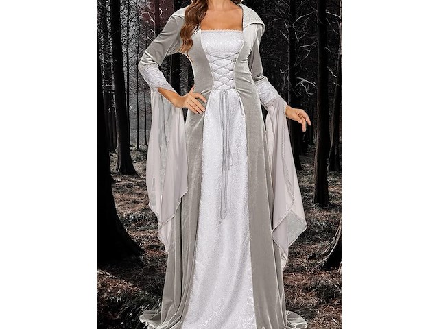 Victoriaans gothic jurk (2xl) - afbeelding 5 van  5