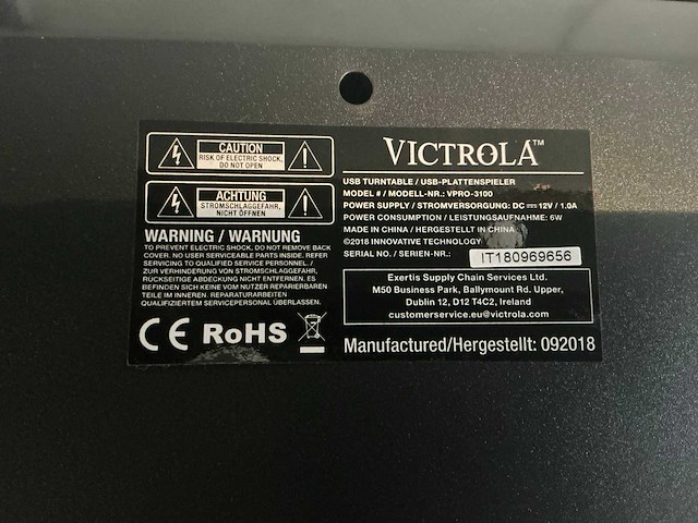 Victrola vpro-3100-slv zilver platenspeler - afbeelding 2 van  2