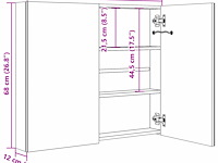 Vidaxl badkamerkast met spiegel en led - afbeelding 4 van  4