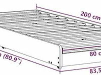 Vidaxl bedframe (80 x 200 cm) - afbeelding 1 van  3