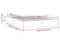 Vidaxl bedframe zonder matras - afbeelding 4 van  4