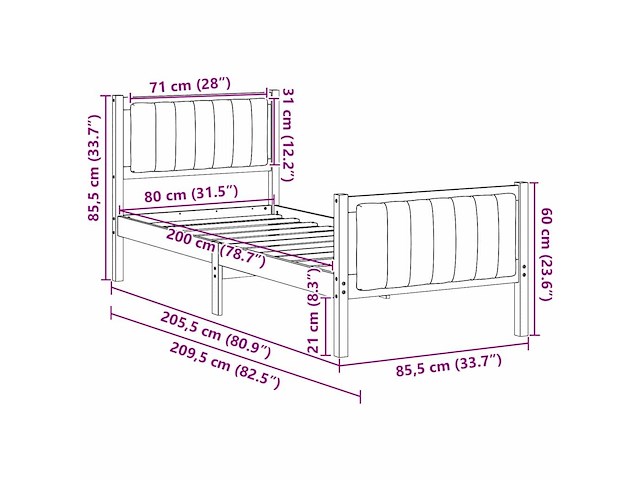 Vidaxl bedframe - afbeelding 2 van  4
