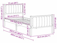 Vidaxl bedframe - afbeelding 2 van  4