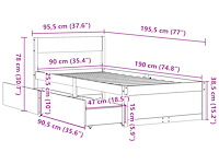 Vidaxl bedframe - afbeelding 2 van  4