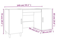 Vidaxl bureau - afbeelding 3 van  3