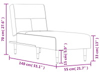 Vidaxl chaise longue - afbeelding 5 van  5