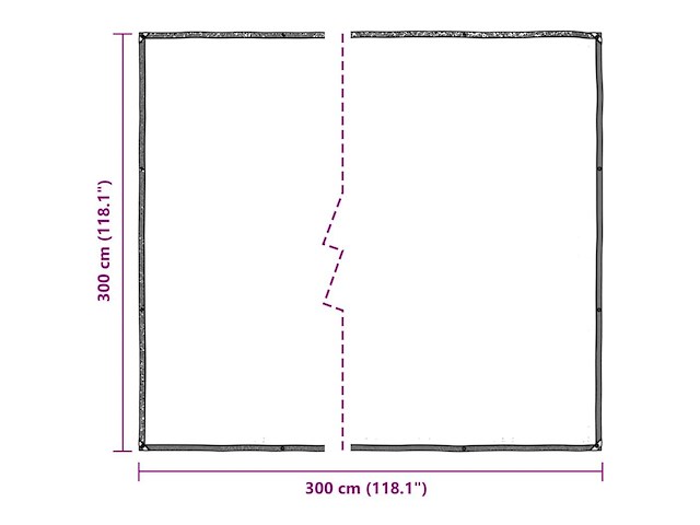 Vidaxl doorzichtig afdekzeil (3 x 3 m) - afbeelding 2 van  6
