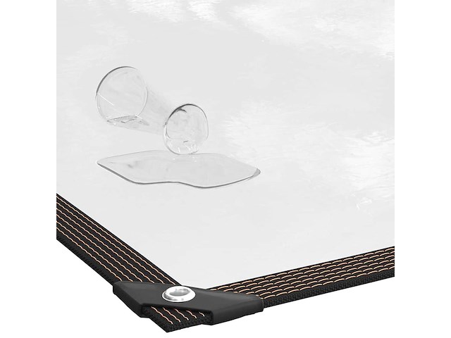 Vidaxl doorzichtig afdekzeil (3 x 3 m) - afbeelding 4 van  6