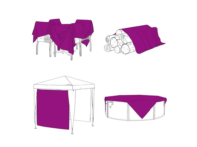 Vidaxl doorzichtig afdekzeil (3 x 3 m) - afbeelding 5 van  6