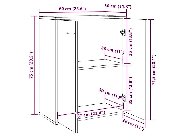 Vidaxl dressoir - afbeelding 2 van  4