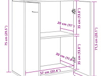 Vidaxl dressoir - afbeelding 2 van  4