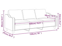 Vidaxl driezitsbank - afbeelding 4 van  4