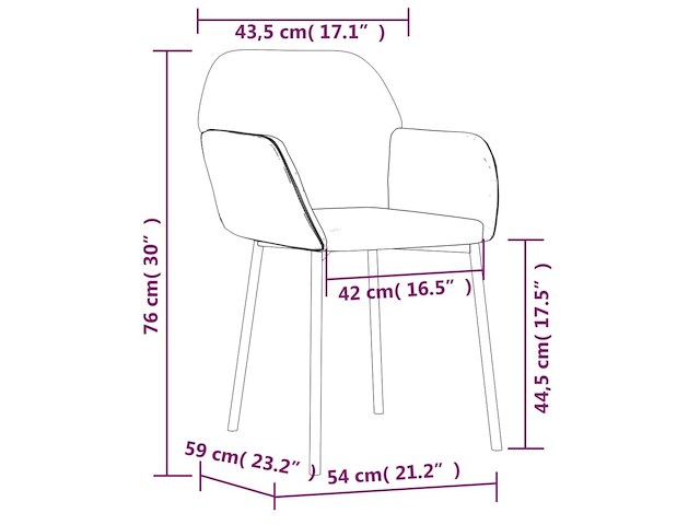 Vidaxl eetkamerstoelen (2 stuks) - afbeelding 4 van  4