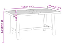 Vidaxl eettafel - afbeelding 3 van  3