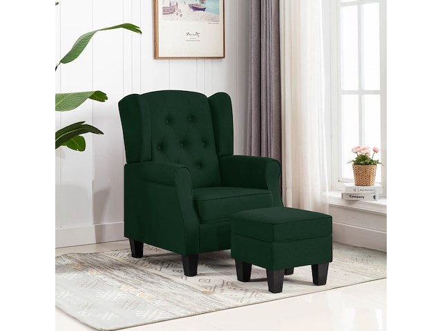 Vidaxl fauteuil met voetenbankje - afbeelding 1 van  3
