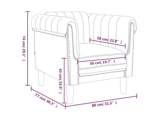 Vidaxl fauteuil - afbeelding 4 van  4