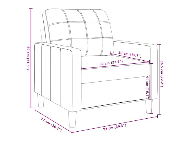 Vidaxl fauteuil - afbeelding 4 van  4