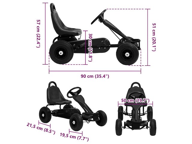 Vidaxl go-cart - afbeelding 3 van  3