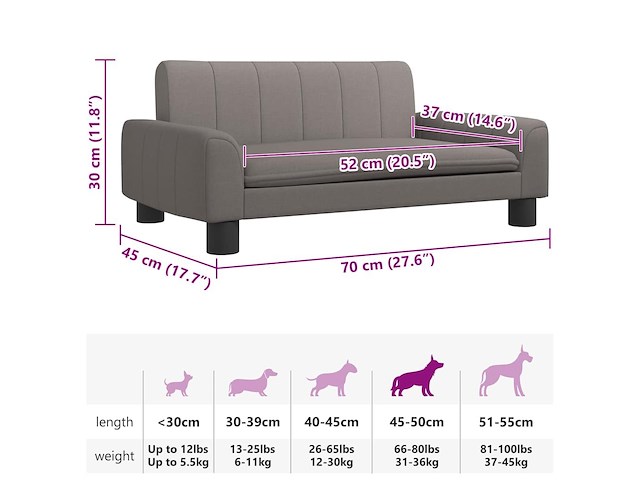 Vidaxl hondenmand (70 x 45 x 30 cm) - afbeelding 3 van  3