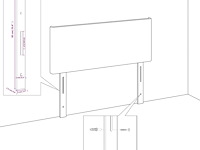 Vidaxl hoofdbord (100 x 5 x 78/88 cm) - afbeelding 3 van  4