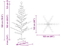 Vidaxl houten kerstboom (180 cm) - afbeelding 2 van  4