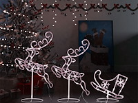 Vidaxl kerstdecoratie rendieren en slee - afbeelding 1 van  5
