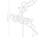 Vidaxl kerstdecoratie rendieren en slee - afbeelding 3 van  5