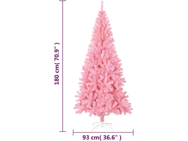 Vidaxl kunstkerstboom (roze) - afbeelding 2 van  3