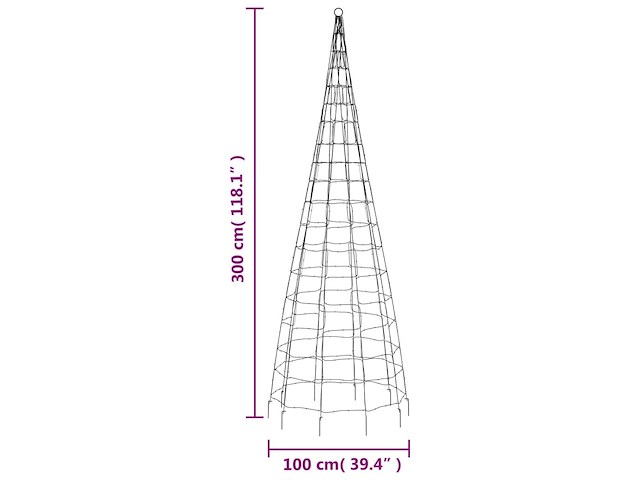 Vidaxl led-kerstboom (300 cm) - afbeelding 2 van  5