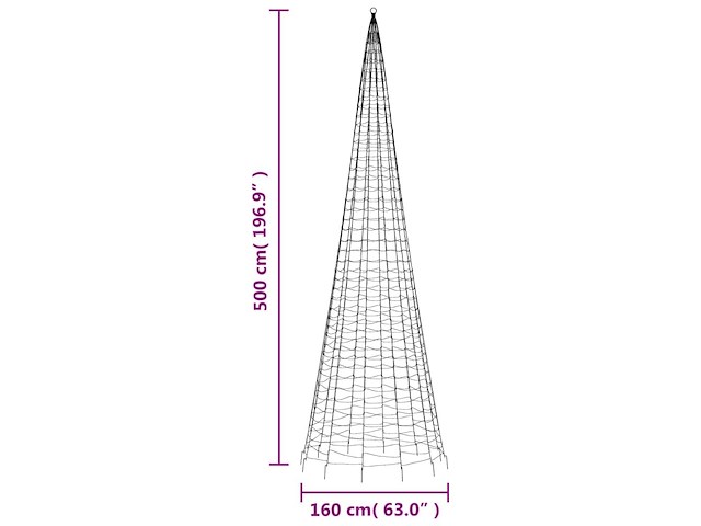 Vidaxl led-kerstboom (500 cm) - afbeelding 2 van  4