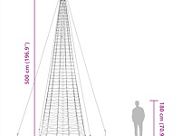 Vidaxl led-kerstboom (5m) - afbeelding 3 van  4