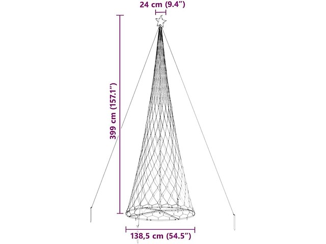 Vidaxl led kerstboom - afbeelding 3 van  4