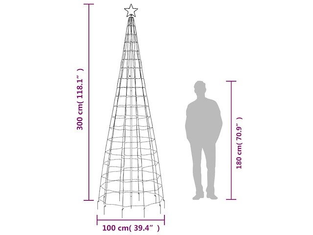 Vidaxl led-kerstboom - afbeelding 2 van  3