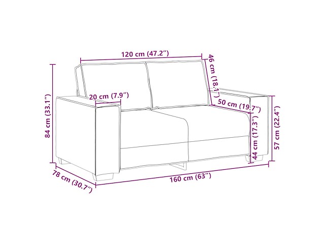 Vidaxl loveseat - afbeelding 3 van  3