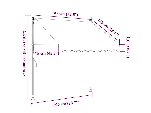 Vidaxl luifel - afbeelding 5 van  5
