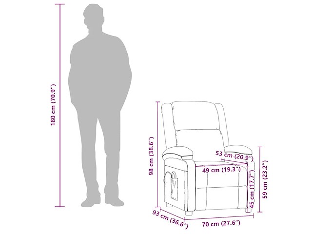 Vidaxl massagestoel - afbeelding 3 van  5