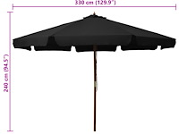 Vidaxl parasol - afbeelding 3 van  3