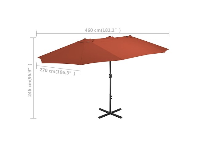 Vidaxl parasol - afbeelding 5 van  5