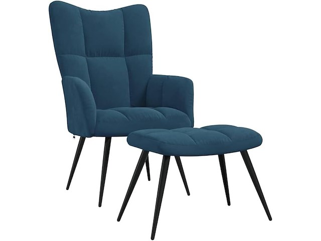 Vidaxl relaxstoel met voetenbank - afbeelding 1 van  4