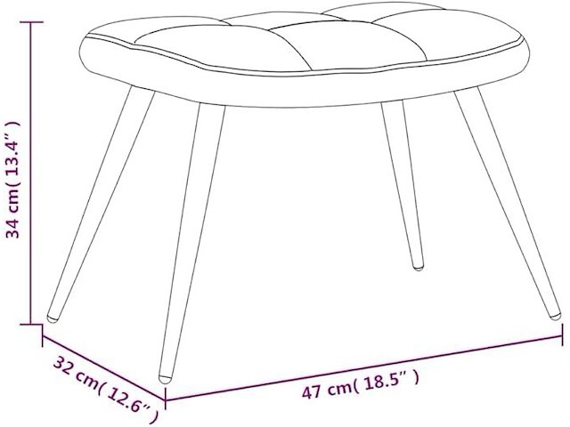 Vidaxl relaxstoel met voetenbank - afbeelding 2 van  4