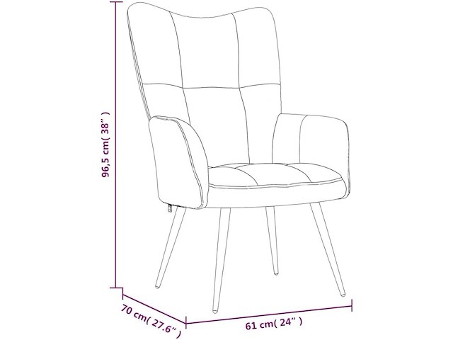Vidaxl relaxstoel met voetenbank - afbeelding 3 van  4