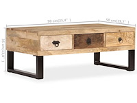 Vidaxl salontafel met 3 lades - afbeelding 3 van  10