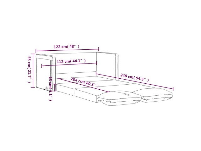 Vidaxl slaapbank (vloermodel) - afbeelding 3 van  7
