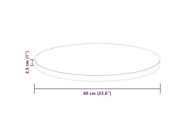 Vidaxl tafelblad (ø 60 x 2,5 cm) - afbeelding 4 van  4