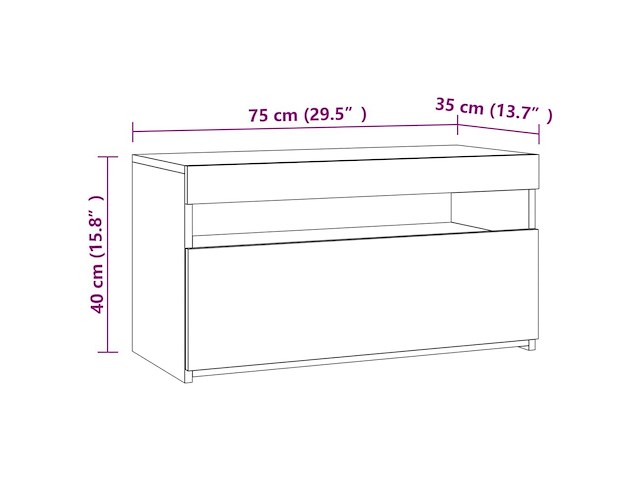 Vidaxl tv-meubel met led-verlichting - afbeelding 4 van  5
