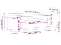Vidaxl tv-meubel met led-verlichting - afbeelding 3 van  4