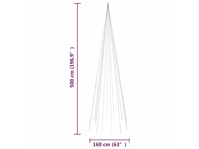 Vidaxl vlaggenmast kerstboom - afbeelding 1 van  3