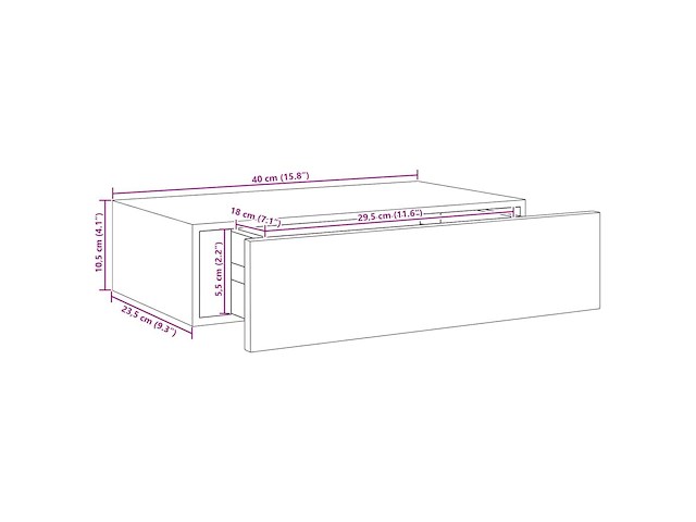 Vidaxl wandschappen (2 stuks) - afbeelding 2 van  4