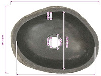 Vidaxl wastafel ovaal riviersteen - afbeelding 2 van  2
