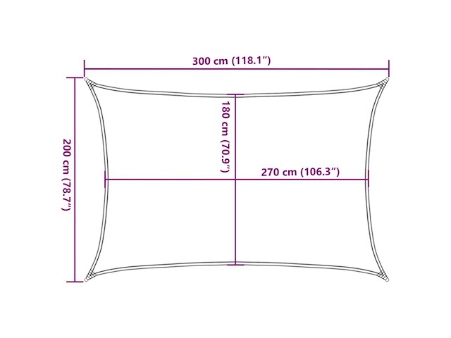 Vidaxl zonnezeil (2 x 3 m) - afbeelding 2 van  5